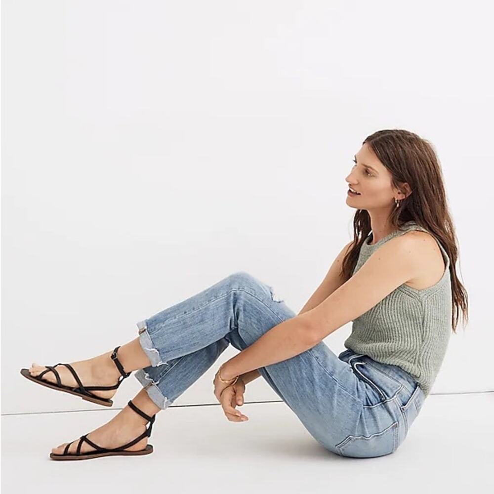 Madewell | Women’s The High-Rise Slim Crop Boyjean Elkhart Wash Distressed Light - Picture 2 of 11
